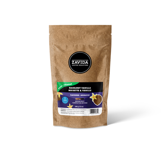 Cafea Zavida Nocciola Vaniglia Decaffeinata - 340g chicchi