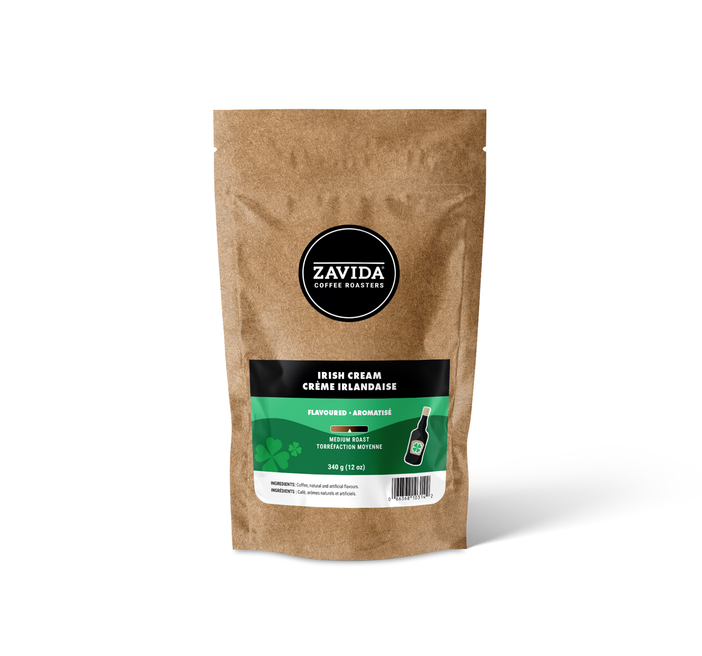 Zavida Irish Cream Coffee - 340g whole beans